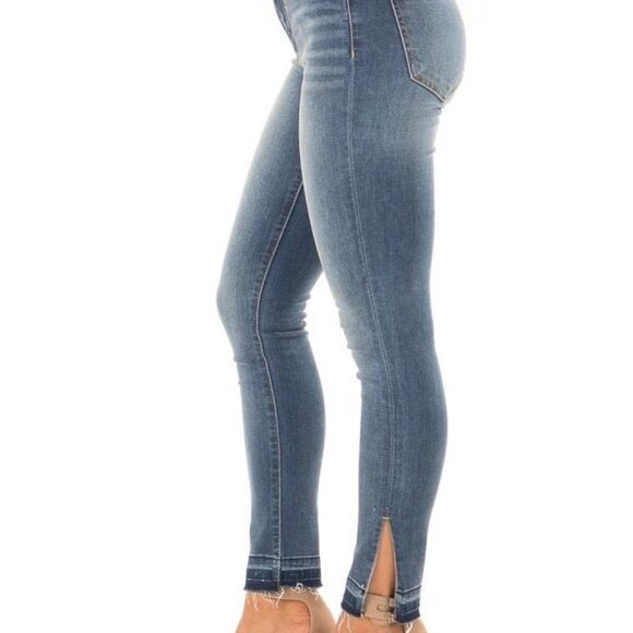 7 for All Mankind High Waist Ankle Skinny Jeans Size 28 Released Hem Side Splits - Picture 10 of 10